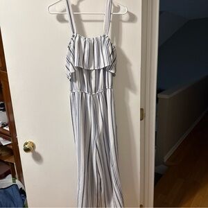 Rue21 Blue and White Jumpsuit